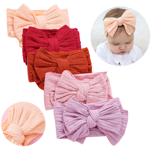 Accessoires pour cheveux de bébé européens et américains, bandeau large élastique, nœud pour la tête de bébé à porter - Product Image 1