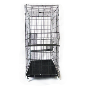 Toptan hayvan kafesleri demir malzeme kedi gelincik hareketli kafesi siyah gri - Product Image 3