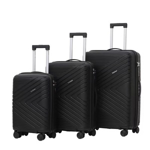 Valise à roulettes extensible 3 pièces avec serrure à combinaison, coque rigide en PP, légère, antivol, résistante à l'eau, unisexe - Product Image 1