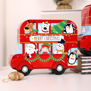 Caja de Almacenamiento Metálica Navideña con Diseño de Coche de las Artes Místicas, Roja, para Dulces, Galletas, Regalos, Organizador, Caja del Tesoro para Niños - Product Image 4