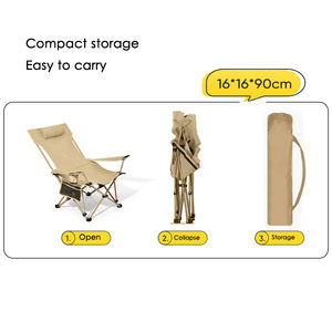 حديد محمول حديث للاستجمام في الهواء الطلق للتخييم استراحة الغداء حديقة ميزة مريحة للاسترخاء مسند القدمين - Product Image 5