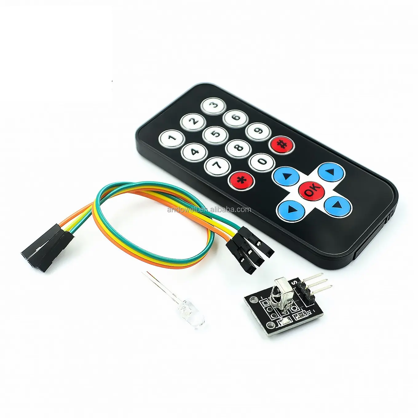 Kit modulo telecomando wireless a infrarossi DIY HX1838 per Arduino Raspberry P