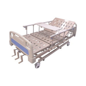 Cama de enfermería manual Yikang YK3031W-S1YK3031WG azul con doble manivela y base plana para el cuidado de ancianos en el hogar - Product Image 4