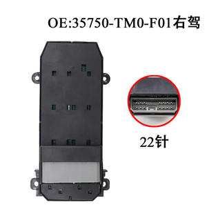 Interruptor de Ventana de Plástico ABS Nuevo 35750-TM0-A01 para Honda CR-V Modelos 2007-2011 (Volante a la Derecha) - Product Image 1
