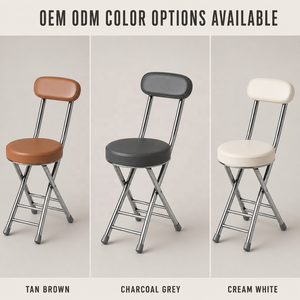 Sedia Pieghevole in Metallo con Seduta in PU dal Design Moderno, con Cuscino Spesso, <span class=keywords><strong>per</strong></span> Interni ed Esterni, Arredamento <span class=keywords><strong>per</strong></span> <span class=keywords><strong>Soggiorno</strong></span> - Product Image 5