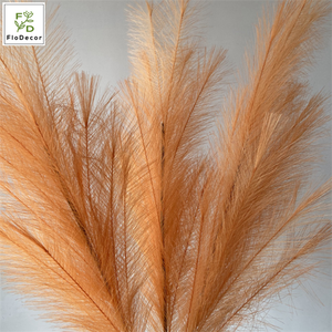 Bouquet de roseaux artificielles, nouveauté, décoration pour fête de mariage, <span class=keywords><strong>fleurs</strong></span> avec plume, naturel, blanc, <span class=keywords><strong>rose</strong></span>, vente en gros - Product Image 4