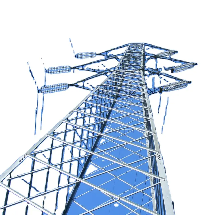 Promotional high density 110kv power electric transmission line type of steel lattice tower