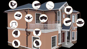 PVC Hoặc Nhôm Máng Xối Móc Áo Máng Xối Phụ Kiện - Product Image 5