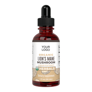 Suplemento herbal de gotas de hongo melena de León de etiqueta privada para mejorar la energía y la memoria del cerebro adulto, no para mujeres embarazadas - Product Image 1