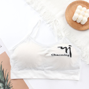 Charming Women's Wire-Free Bralette Sports Bra Full Cup Racerback Seamless Printed Breathable Spandex Nylon Letter All Seasons - Product Image 5