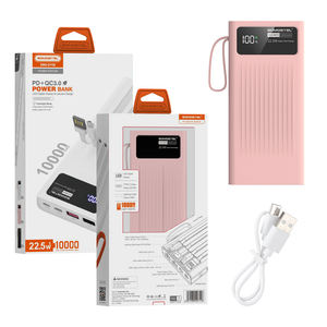Banco de Energía SOMOSTEL Económico para Teléfono, Múltiples Puertos, Cable Integrado, 10000 mAh, Estación de Energía Portátil, SMS-DY08 - Product Image 1