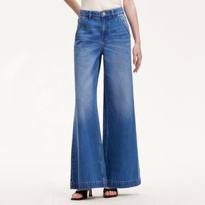 Pantalones <span class=keywords><strong>Vaqueros</strong></span> Holgados de Lyocell Suave y Ecológico de Fábrica Personalizada LARSUR, Pantalones de Mezclilla Rectos y Desgastados para <span class=keywords><strong>Mujer</strong></span> - Product Image 1