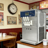 Machine à glace molle de comptoir avec pompe à air, petite taille, machine à glace commerciale pour camions de restauration et kiosques