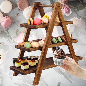 <span class=keywords><strong>3</strong></span> <span class=keywords><strong>Tier</strong></span> phục vụ khay <span class=keywords><strong>3</strong></span> tầng cupcake đứng bằng gỗ <span class=keywords><strong>Tier</strong></span> khay gỗ Rack hiển thị - Product Image 5
