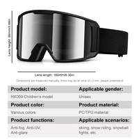 Lunettes de ski personnalisées par le fabricant, protection CE UV400, lunettes de snowboard, verres polarisés, lunettes de sécurité pour le ski, lunettes de soleil pour les sports de neige
