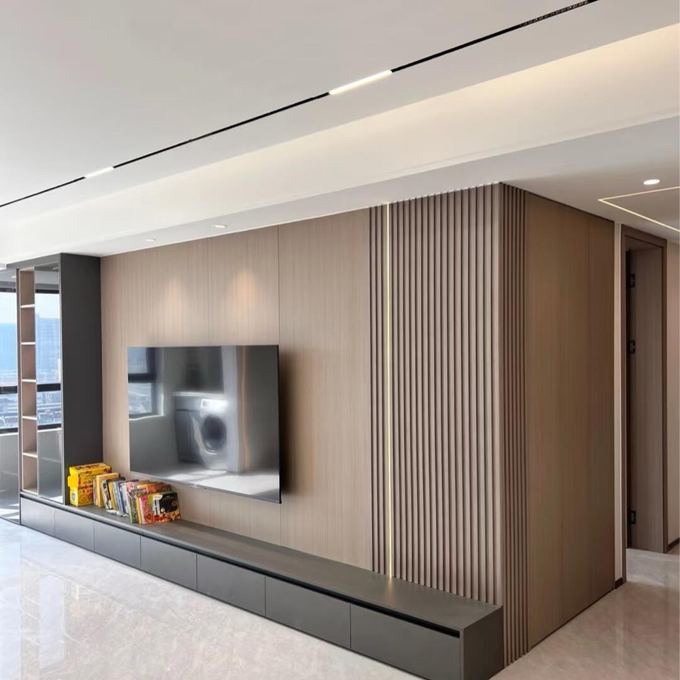 Wood Grain Series Modern wall panels PVC Wall Panel waterproof For ...