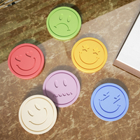 Ensemble de sous-verres personnalisés avec logo imprimé, sous-verres en caoutchouc PVC souple, sous-verres de bar à bière personnalisés, sous-verres promotionnels en silicone 3D ronds pour tasses à boisson