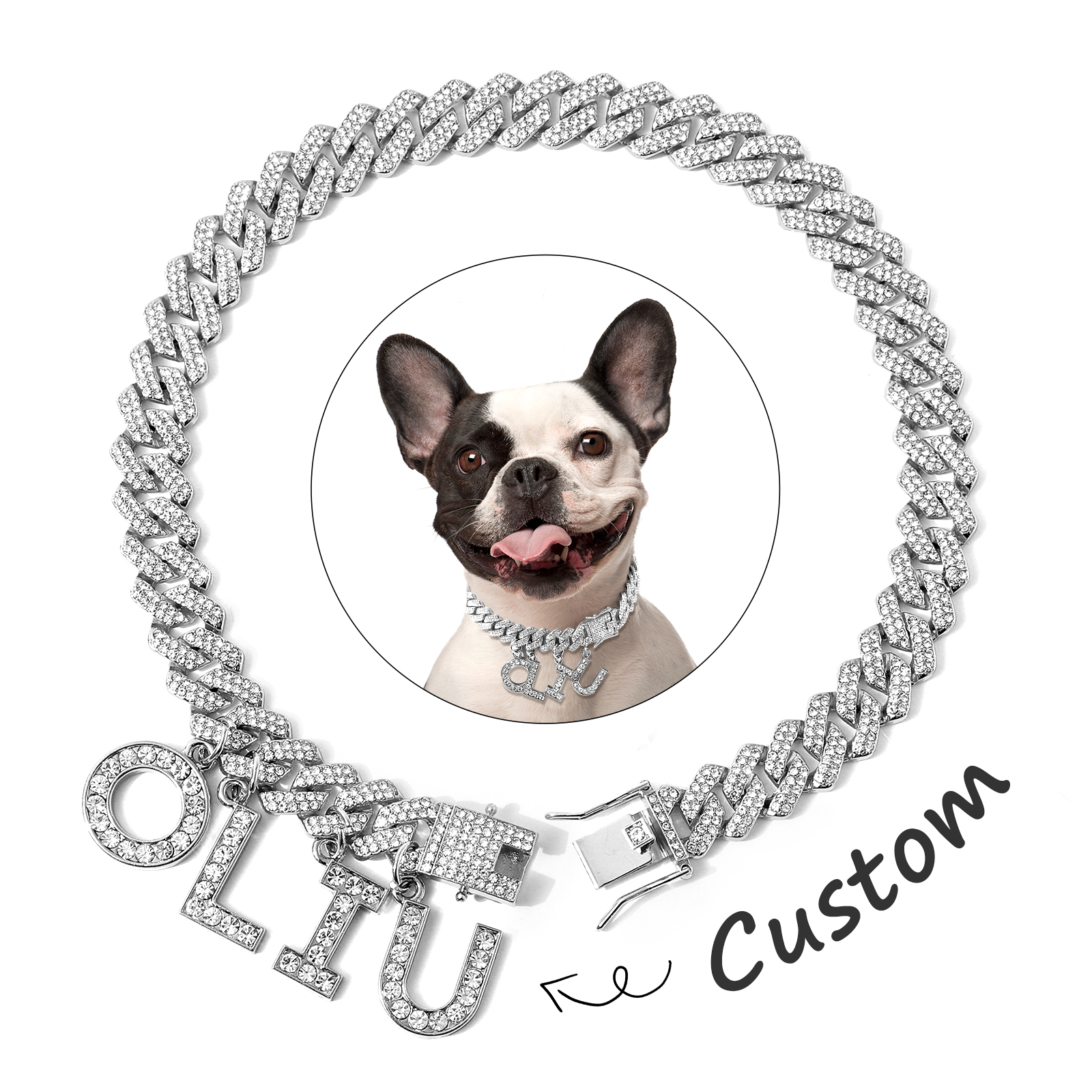 Silver with DIY 6 Letters(Remember to leave a comment.
