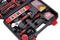 Boîte de réparation générale marteau et scie à métaux ensemble d'outils à main dans une mallette à outils professionnelle 19 pièces ensemble d'outils ménagers de haute qualité
