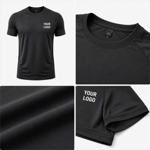 T-shirt de sport personnalisé pour homme, entraînement de performance, fitness, tissu respirant, évacuation de l'humidité, extensible dans 4 directions, vêtements de sport légers - Product Image 3