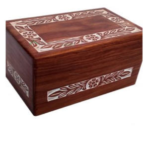 อินเดียขายส่งงานศพไม้เผาศพโกศกล่องในราคาต่ำโกศไม้ทำอินเดีย - Product Image 3