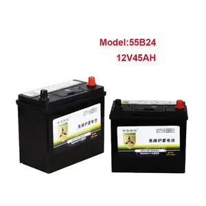 免费样品免维护NS60密封最佳汽车电池日本55B24电池汽车45amp n40汽车电池