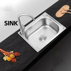 Lavello in acciaio inossidabile da cucina con lavanderia nascosta indipendente a vasca singola