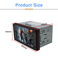 Lecteur DVD stéréo FM Audio MP5 de voiture 7 pouces 2din Radio Hd Lcd écran tactile Mp5 lecteur vidéo BT contrôle tactile pour Toyota
