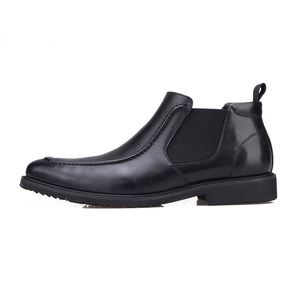 Fashionable Trendy Retro Comfortable Ankle Length Short Boots Made Genuine Leather Soft Rubber Soles <b>Flat</b> Lightweight Mens Ankle - Product Image 2
