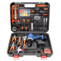 Coffret cadeau d'outils à main pour la maison avec jeu de douilles, clés et pinces