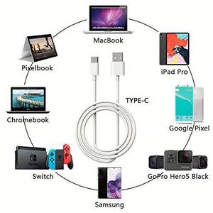 สายชาร์จเร็ว USB-C แบบ PVC ยาว 3 ฟุต สายชาร์จและถ่ายโอนข้อมูล Type C สำหรับ Samsung S8 S9 - Product Image 4