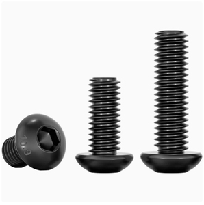 Tornillo de accionamiento hexagonal de cabeza de botón LeGood, acero de aleación de óxido negro, rosca 10-32, 1/4 pulgadas de largo - Product Image 1