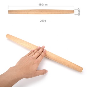 Rodillo de madera maciza al por mayor para masa de galletas y pasta, tabla para amasar madera de caucho Natural para repostería y repostería - Product Image 2