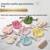 Pochette à bijoux A1 Fantastique en coton tissé corail poussiéreux avec motif tulipe et attache sécurisée pour présentation de bijoux fins