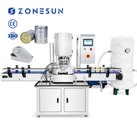 Machine de scellage automatique verticale industrielle pour boîtes de conserve carrées en aluminium ZONESUN ZS-AFK350V