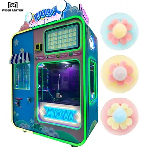 Factory Customized Color Painting Sticker High Quality Cotton Candy Machine Fully Automatic Candy Floss Vending Machine