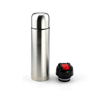 Bullet Double Waled Stainless Steel Vacuum Flask <strong>Thermos</strong> with Push Spout Opener - Product Image 1