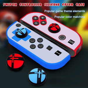เคสซิลิโคนสำหรับจอยคอนโทรลเลอร์ Nintendo <span class=keywords><strong>Switch</strong></span> พร้อมฝาครอบป้องกันลาย Pokball สีน้ำเงินแดง - Product Image 4