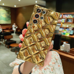 Ins de lujo de chapado en oro plata brillante 3D red suave TPU caso de teléfono para <span class=keywords><strong>Samsung</strong></span> Galaxy <span class=keywords><strong>S22</strong></span> S21 más <span class=keywords><strong>S22</strong></span> Ultra - Product Image 5