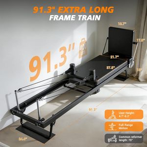 CZFITT Máquina de Pilates Reformer Grande, Resistente y Portátil, Equipo de Fitness para el Hogar para Pérdida de Peso, Cama de Yoga de Acero y Material ABS - Product Image 2