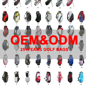 Op Maat Gemaakte Flextech 5-weg Organisatorisch Grijs Rood Borduurlogo Duurzaam Nylon Golfstandtas - Product Image 2