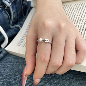 Silver Ruitai S925 Sterling Silver Luck Pearl <b>Open</b> <b>Ring</b> For Women Index Finger Jewelry Gift Elegant Design - Product Image 4
