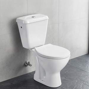 โถสุขภัณฑ์เซรามิกแบบสองชิ้น ระบบ S-Trap แบบ Dual Flush พร้อมฝารองนั่งไม้ - Product Image 6