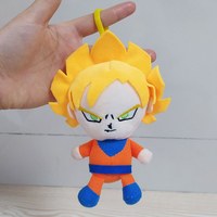 5 pièces/ensemble DBZ Figure en peluche porte-clés Anime Gogeta Goku Vegeta DBZ pendentif pour sac décoration Anime peluche porte-clés poupée jouets