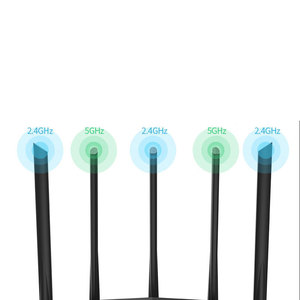 Routeur sans fil double bande AC1200 avec pare-feu et prise en charge VoIP, 5 antennes à gain élevé, 3 ports LAN pour la maison/le bureau et le gaming - Product Image 2