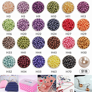 ลูกปัดเรซิ่นพลาสติกทรงกลมหลากสี ขนาด 8-16 มม. สำหรับทำเครื่องประดับ DIY อุปกรณ์งานฝีมือ ไข่มุก H3 H5 H9 H10 H11 H13 H16 H20 - Product Image 1