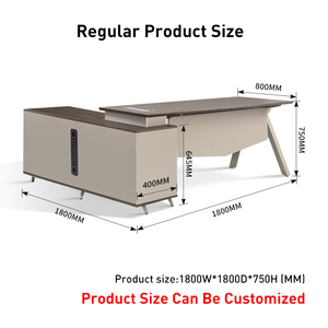 Ceo, nuevos muebles de oficina modernos, último Escritorio de oficina, mesa de oficina de lujo, escritorio ejecutivo, gerente, mesa de Mdf en forma de L, 1 Juego de madera - Product Image 3