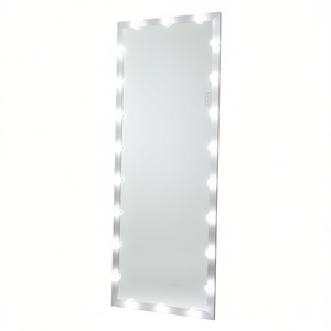 Espejo de Vanidad LED de Cuerpo Entero Hollywood Glam, 63x24, Plateado, Control Táctil, Rectangular, con Marco Metálico, para Uso Doméstico - Product Image 1