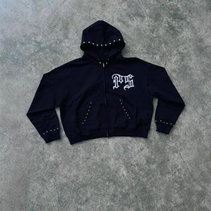 कस्टम पल्लोवर हुडी और सड़क शैली के लिए हीरे के डिजाइन के साथ विंटेज स्वेटशर्ट और यूनिसेक्स कपास हुडी - Product Image 4