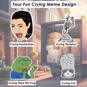Etiqueta de Envío Frágil <span class=keywords><strong>3x2</strong></span>, Adhesivo de Cuidado, Meme Cry, para Caja de Mudanza, Paquete, Entrega, Señalización, Calcomanía, Rollo de Papel - Product Image 4